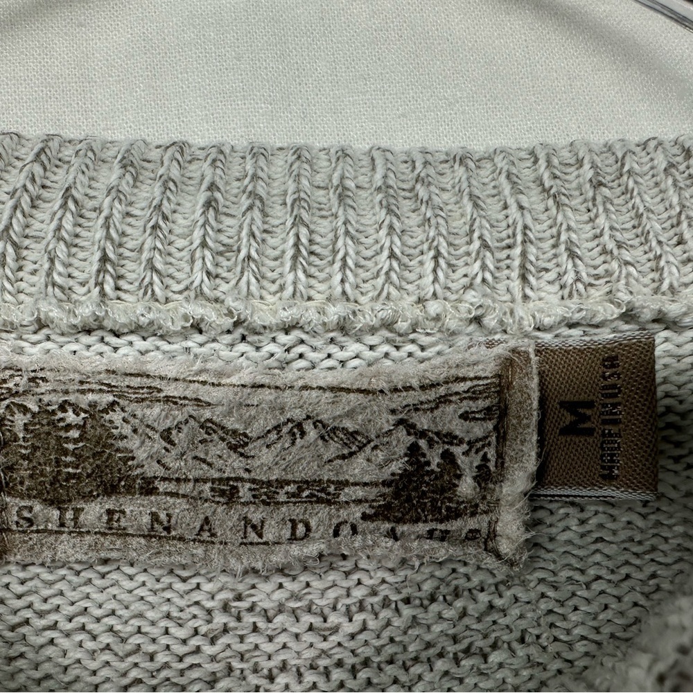 Vintage Shenandoah All Over Golf Pullover Sweater Made USA Tan Cream Mens Medium - Picture 3 of 10